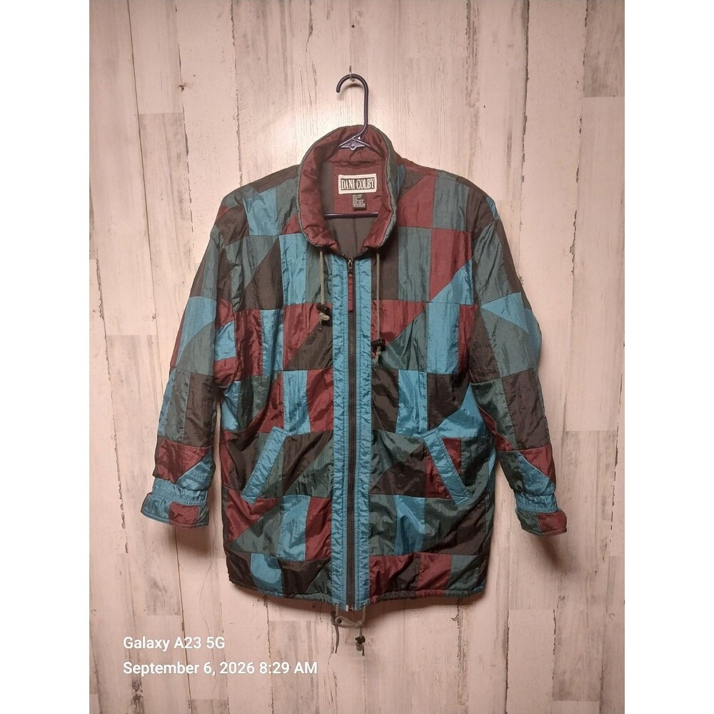 Vintage 80s Dani Colby Medium Patchwork Nylon Jacket